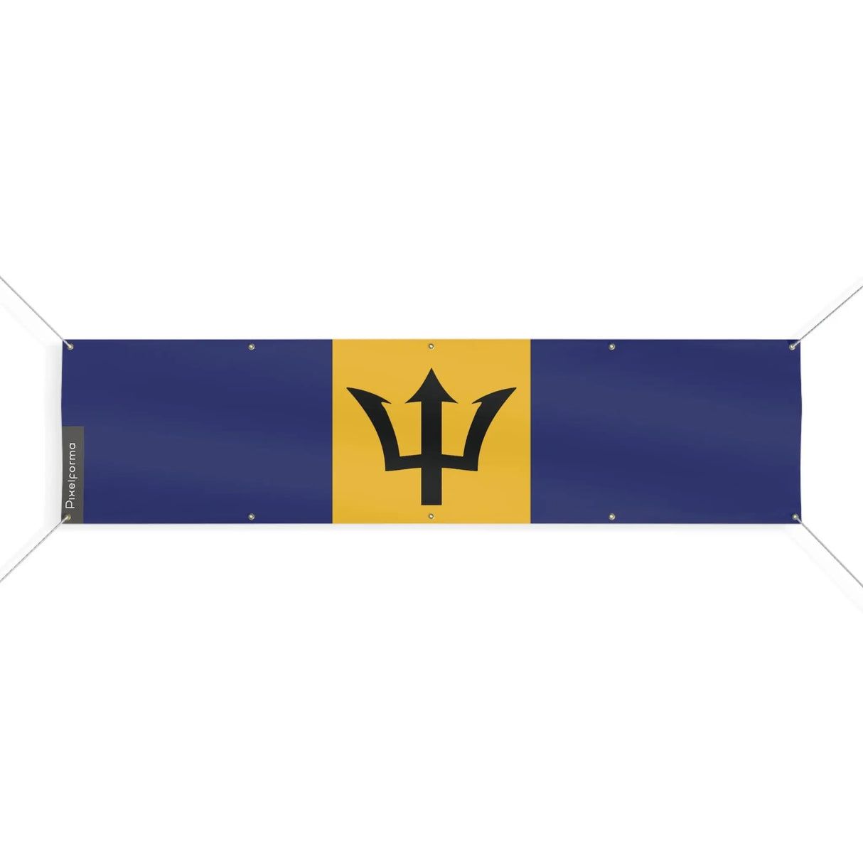 Grand drapeau barbade polyester résistant aux intempéries