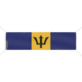 Grand drapeau barbade polyester résistant aux intempéries