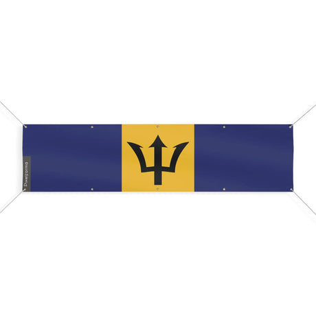 Grand drapeau barbade polyester résistant aux intempéries