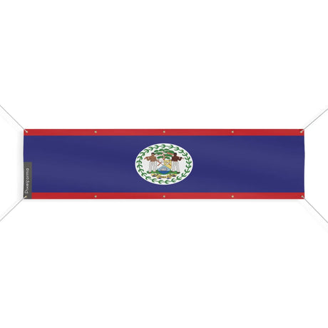 Grand drapeau belize polyester résistant usage extérieur
