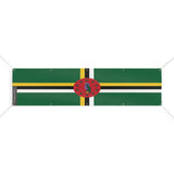 Grand drapeau dominique polyester résistant aux intempéries