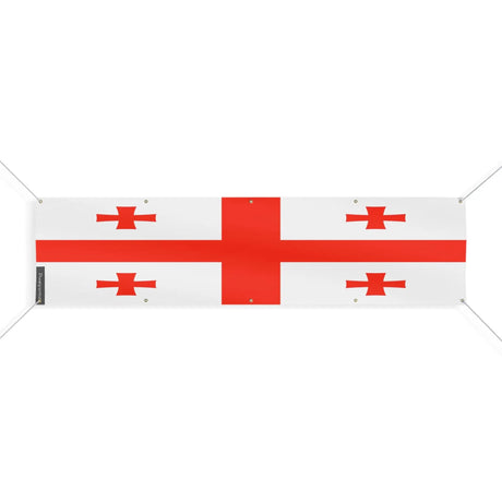 Grand drapeau géorgie en polyester résistant aux intempéries