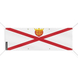 Grand drapeau jersey en polyester avec œillets résistants