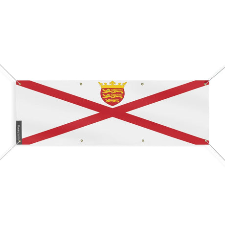 Grand drapeau jersey en polyester avec œillets résistants