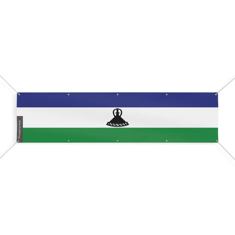 Grand drapeau lesotho polyester résistant aux intempéries