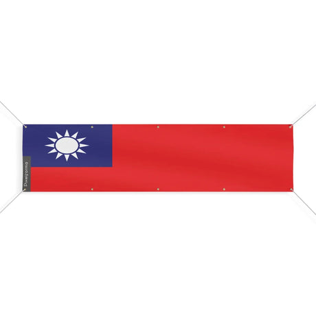 Grand drapeau taïwan en polyester résistant aux intempéries