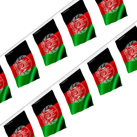 Guirlande drapeau afghanistan polyester à accrocher