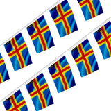 Guirlande drapeau åland en polyester à suspendre