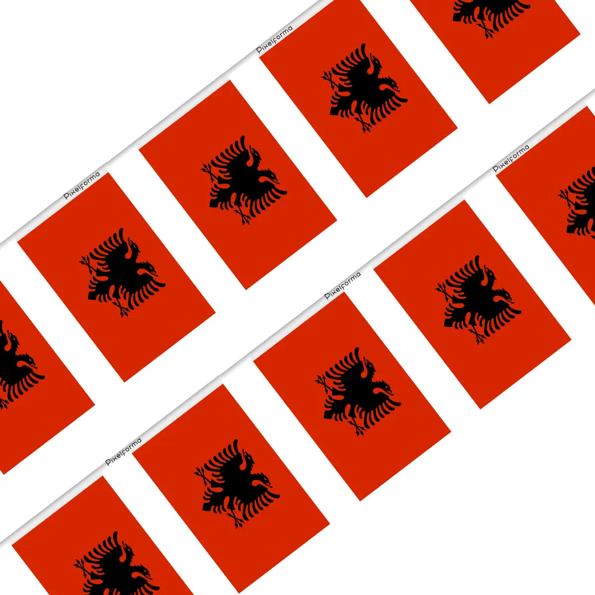 Guirlande drapeau albanie - pixelforma