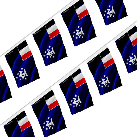 Guirlande drapeau antarctique française en polyester à suspendre