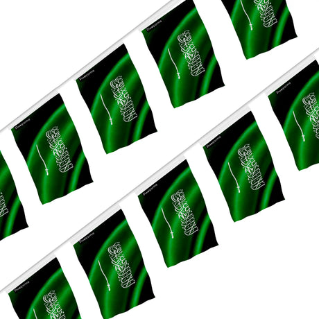 Guirlande drapeau arabie saoudite en polyester à accrocher