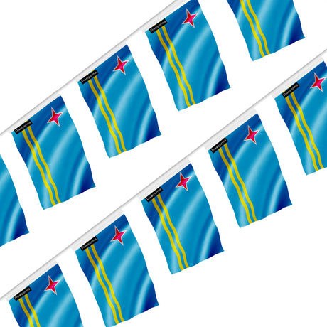 Guirlande drapeau aruba polyester à accrocher décoration
