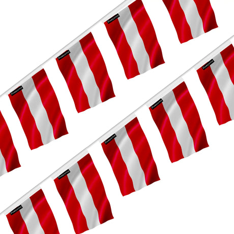 Guirlande drapeau autriche en polyester à accrocher