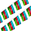 Guirlande drapeau azerbaïdjan en polyester à accrocher