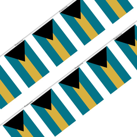 Guirlande Drapeau Bahamas en Polyester - Pixelforma 