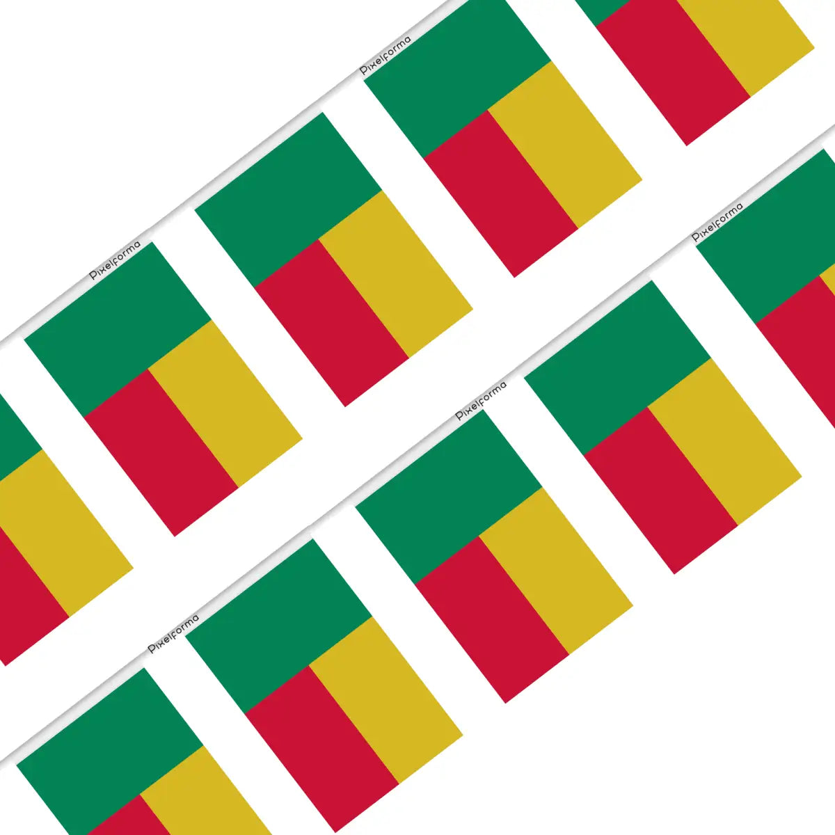 Guirlande Drapeau Bénin en Polyester - Pixelforma 