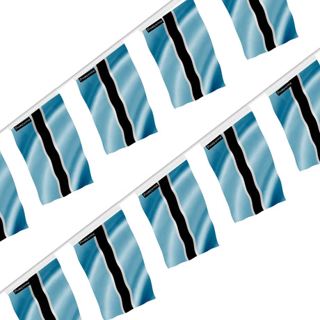 Guirlande drapeau botswana en polyester à accrocher