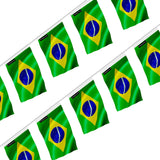 Guirlande drapeau brésil en polyester à suspendre