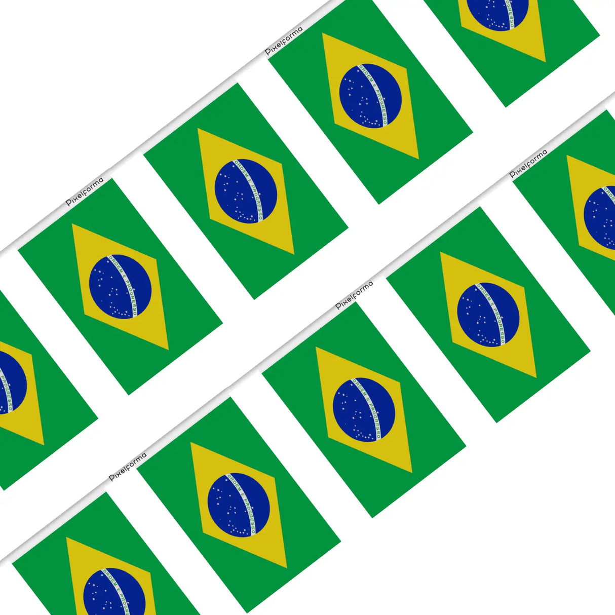 Guirlande drapeau brésil en polyester - pixelforma