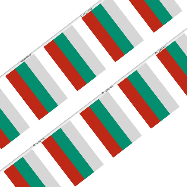 Guirlande Drapeau Bulgarie en Polyester - Pixelforma 