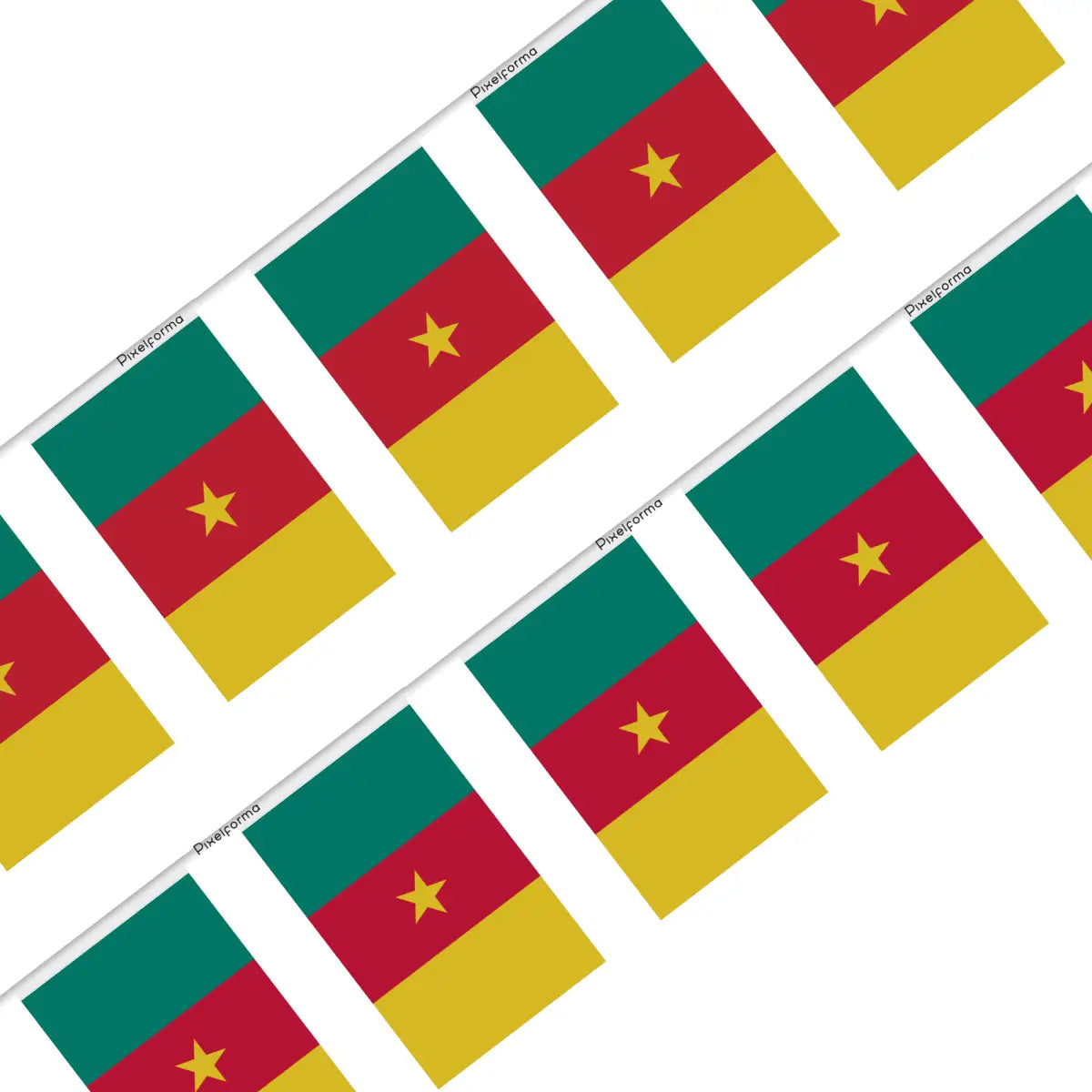 Guirlande Drapeau Cameroun en Polyester - Pixelforma 