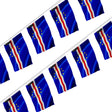 Guirlande drapeau cap-vert polyester à accrocher festif