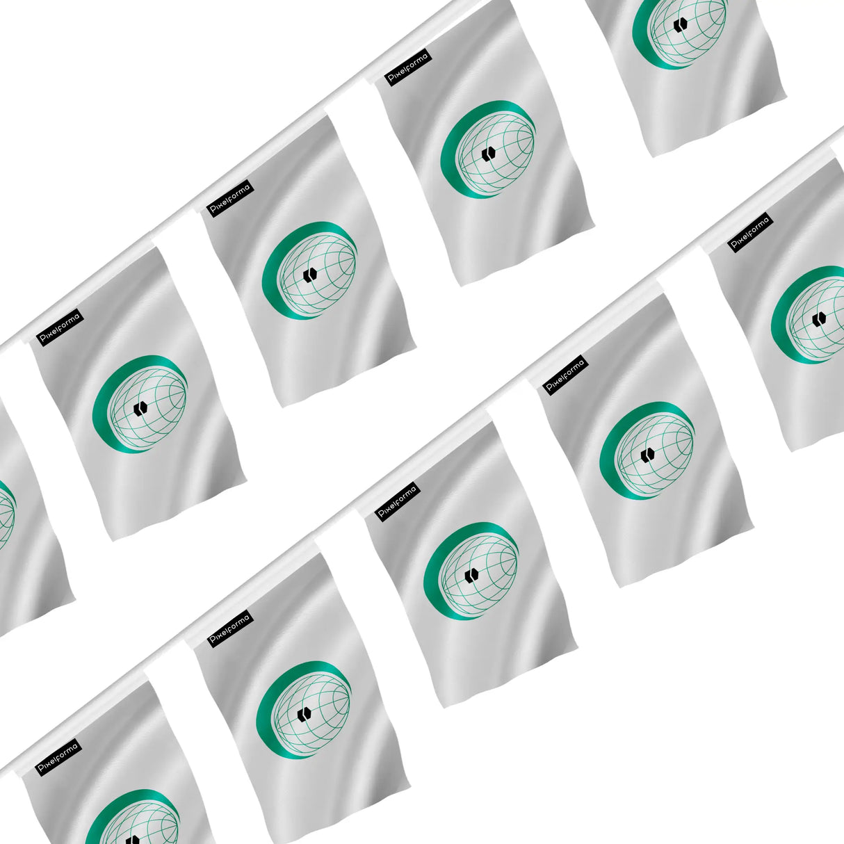 Guirlande drapeau coopération islamique polyester résistant
