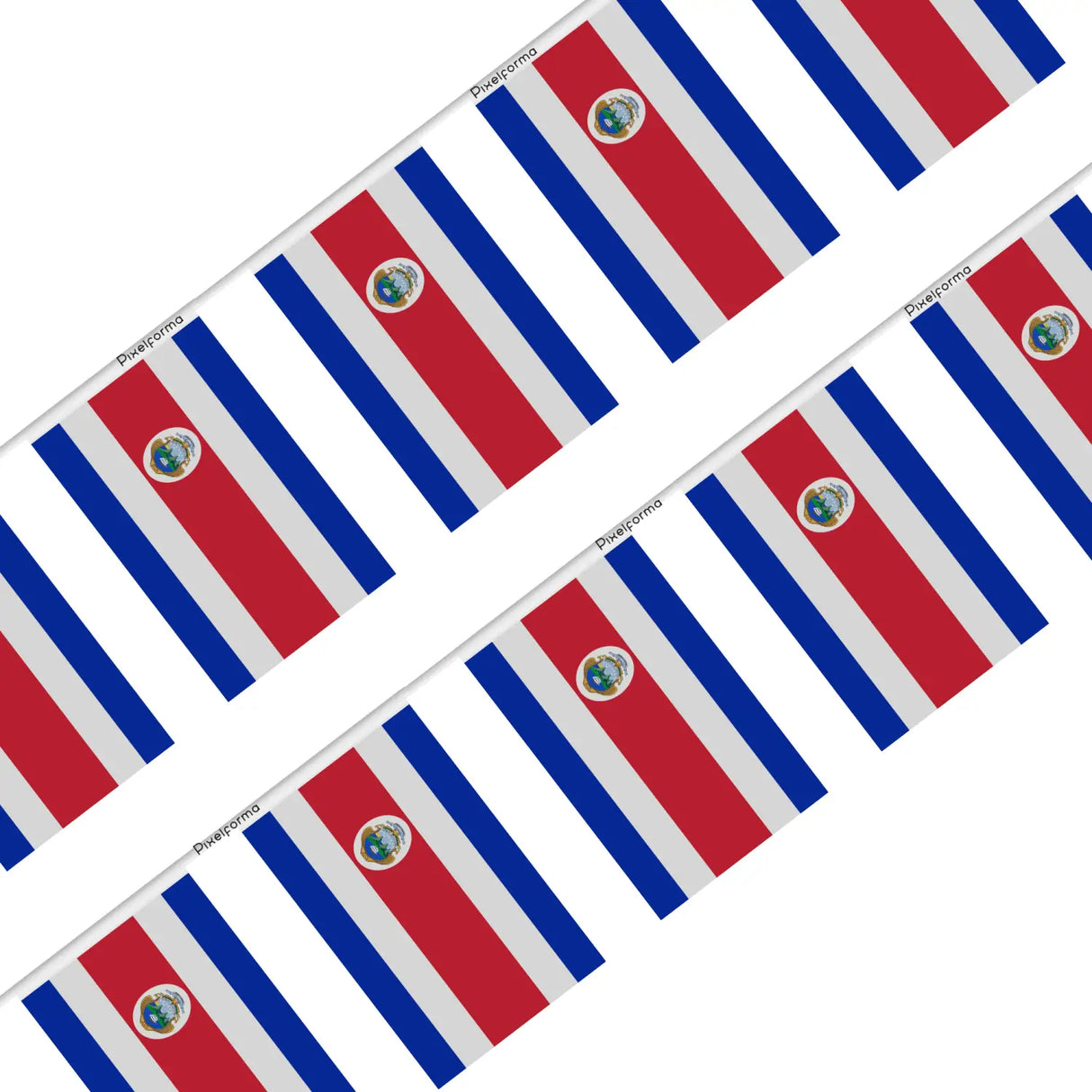 Guirlande drapeau costa rica - pixelforma