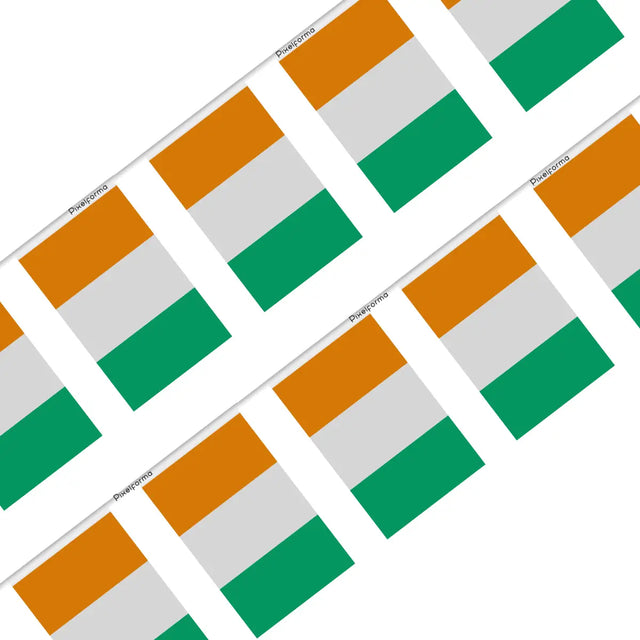 Guirlande Drapeau Côte d'Ivoire en Polyester - Pixelforma 