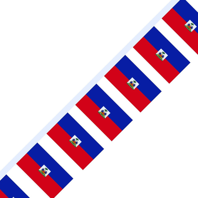 Guirlande Drapeau d'Haïti en plusieurs tailles - Pixelforma