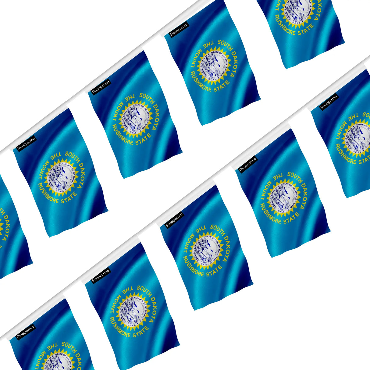 Guirlande drapeau dakota du sud en polyester résistant