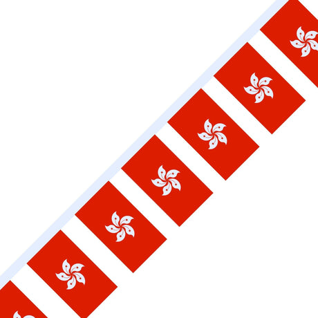 Guirlande Drapeau de Hong Kong en plusieurs tailles - Pixelforma