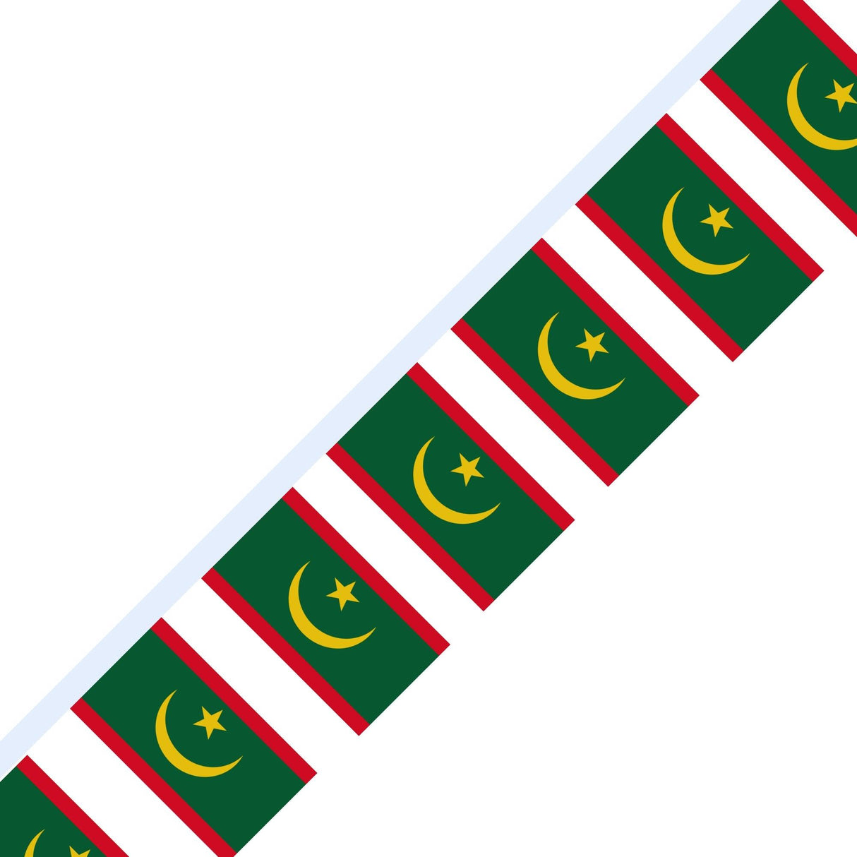 Guirlande Drapeau de la Mauritanie en plusieurs tailles - Pixelforma