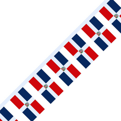 Guirlande Drapeau de la République dominicaine en plusieurs tailles - Pixelforma