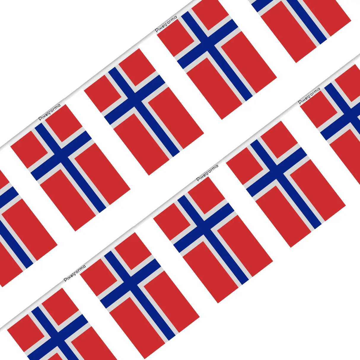 Guirlande drapeau de norvège - pixelforma