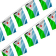 Guirlande drapeau djibouti en polyester à suspendre