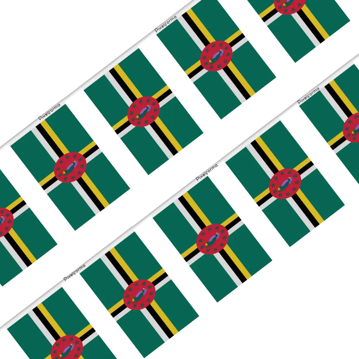 Guirlande drapeau dominique - pixelforma