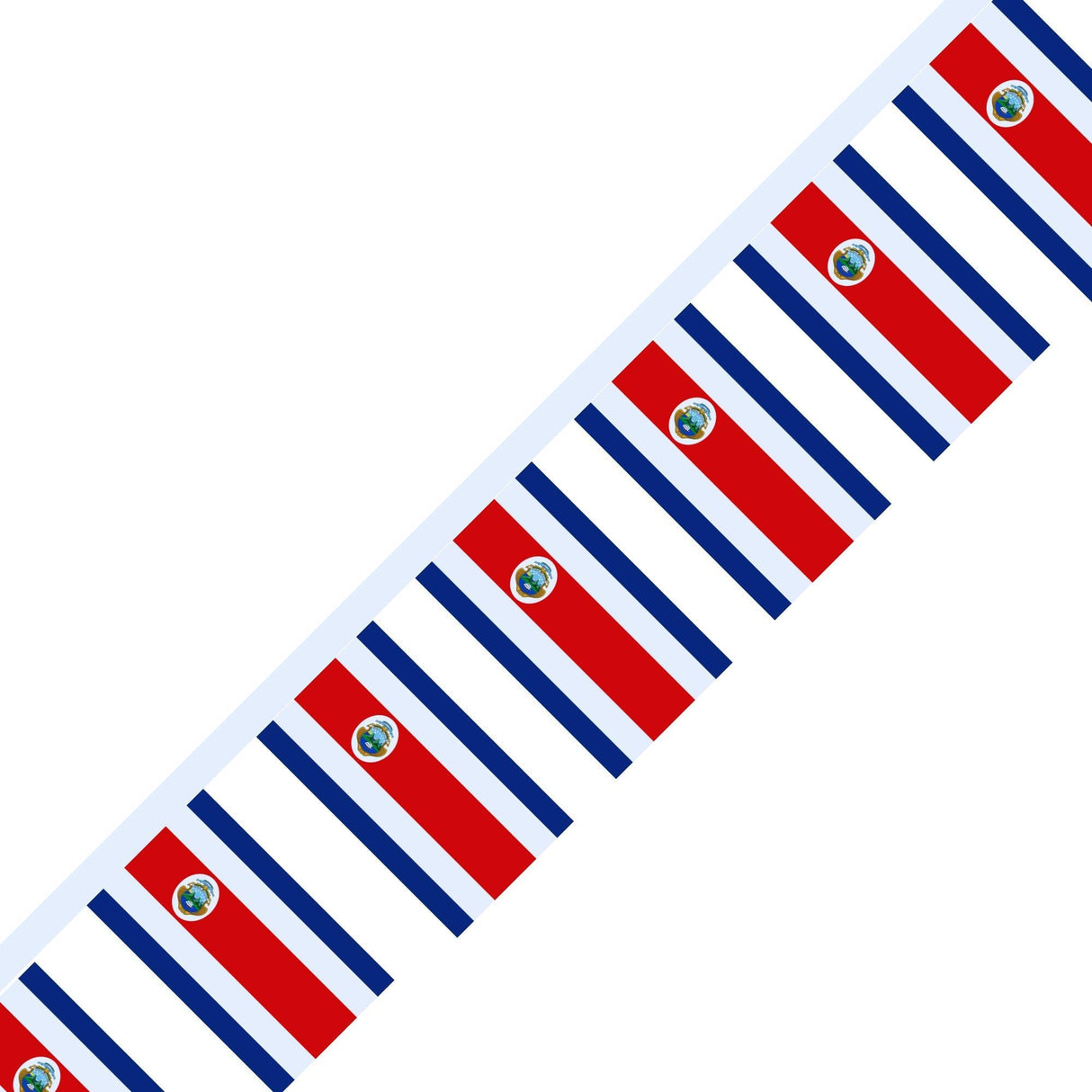 Guirlande Drapeau du Costa Rica en plusieurs tailles - Pixelforma