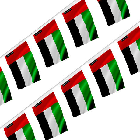 Guirlande drapeau émirats arabes unis en polyester à suspendre