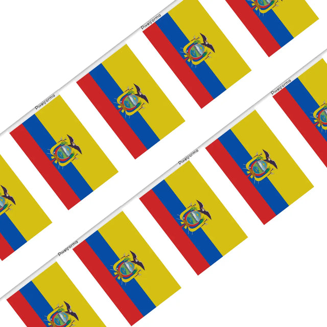 Guirlande Drapeau Équateur en Polyester - Pixelforma 