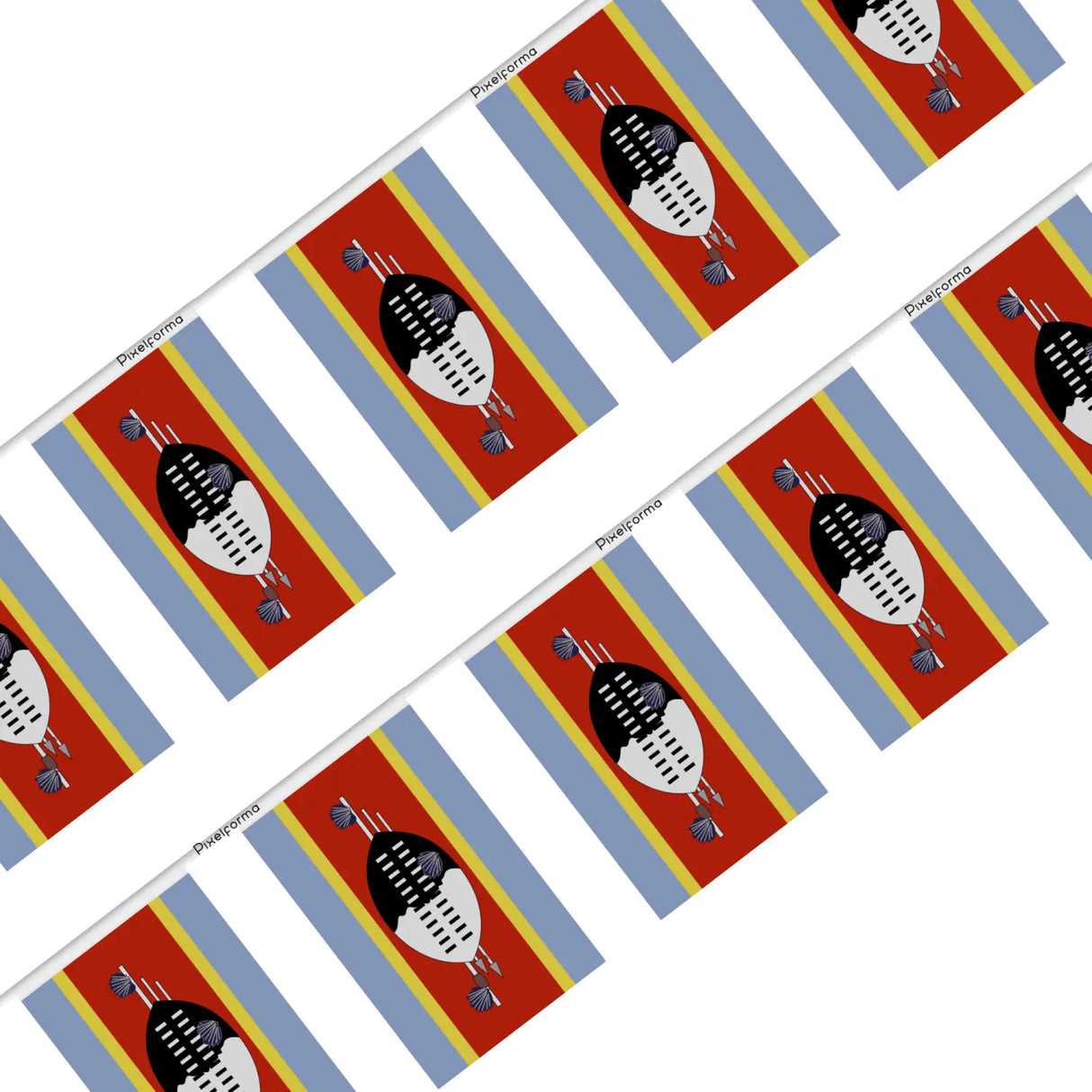 Guirlande drapeau eswatini - pixelforma