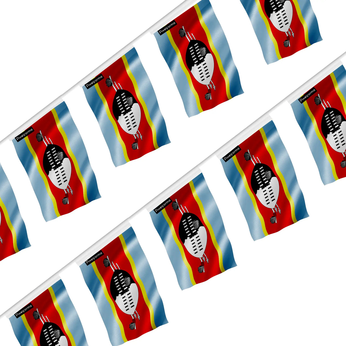 Guirlande drapeau eswatini polyester à suspendre événement