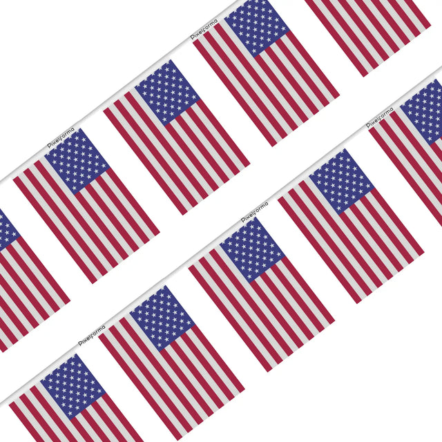 Guirlande drapeau états-unis en polyester - pixelforma