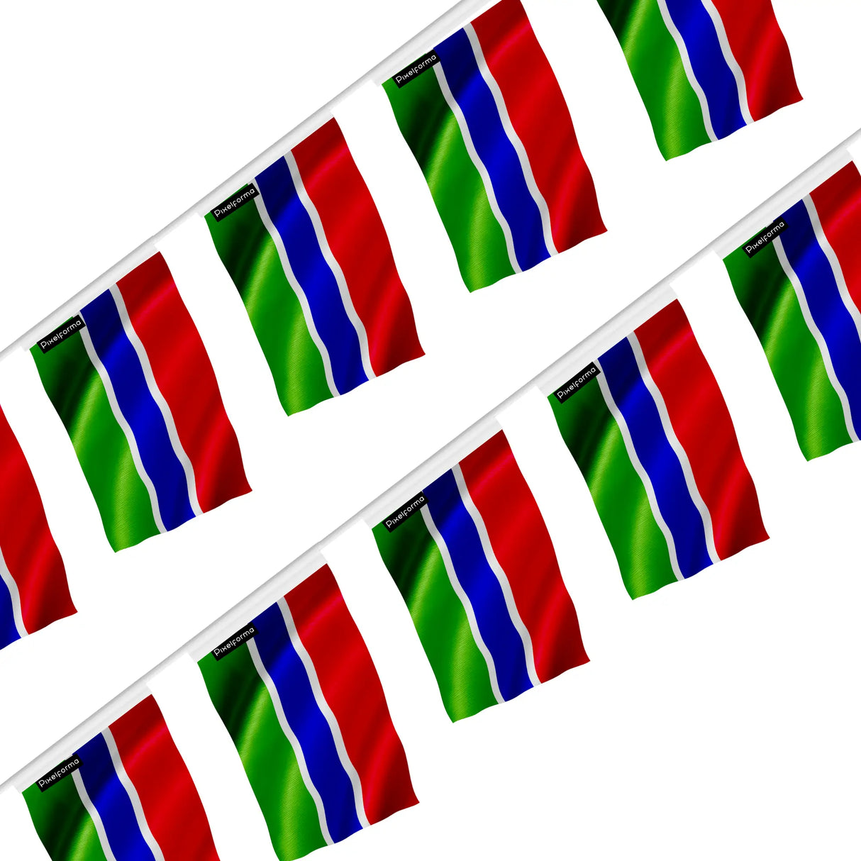 Guirlande drapeau gambie polyester à accrocher festive