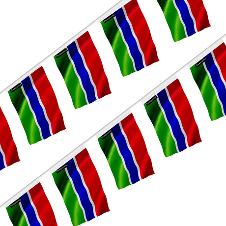 Guirlande drapeau gambie polyester à accrocher festive