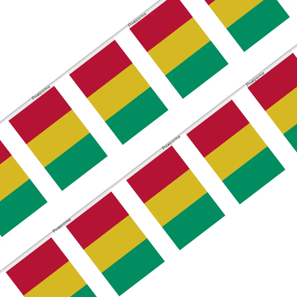 Guirlande Drapeau Guinée en Polyester - Pixelforma 