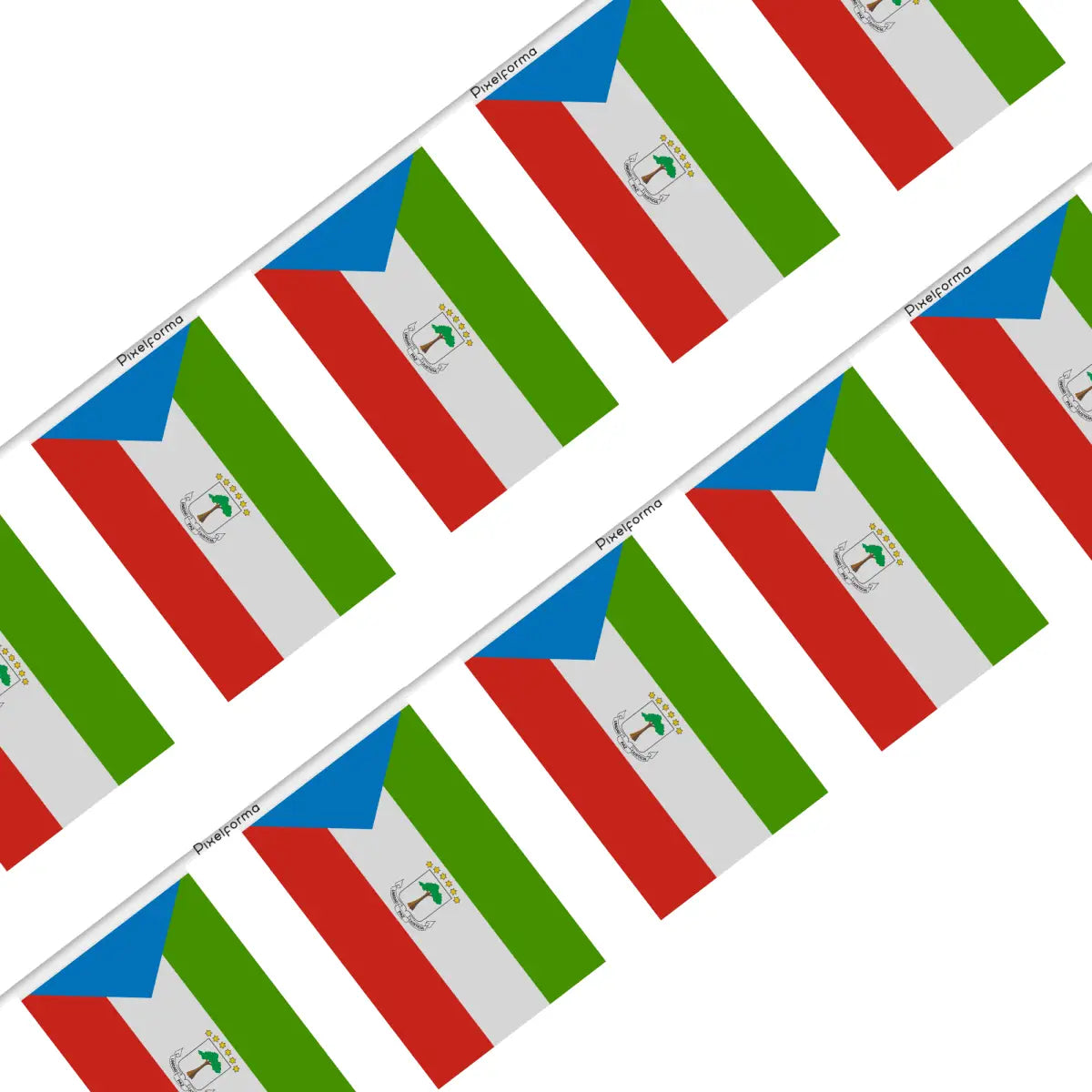 Guirlande Drapeau Guinée équatoriale en Polyester - Pixelforma 