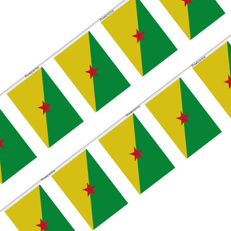 Guirlande Drapeau Guyane en Polyester - Pixelforma 