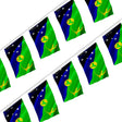 Guirlande drapeau île christmas en polyester à accrocher