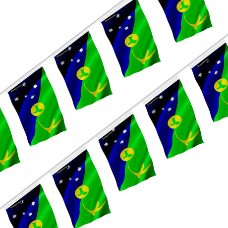 Guirlande drapeau île christmas en polyester à accrocher